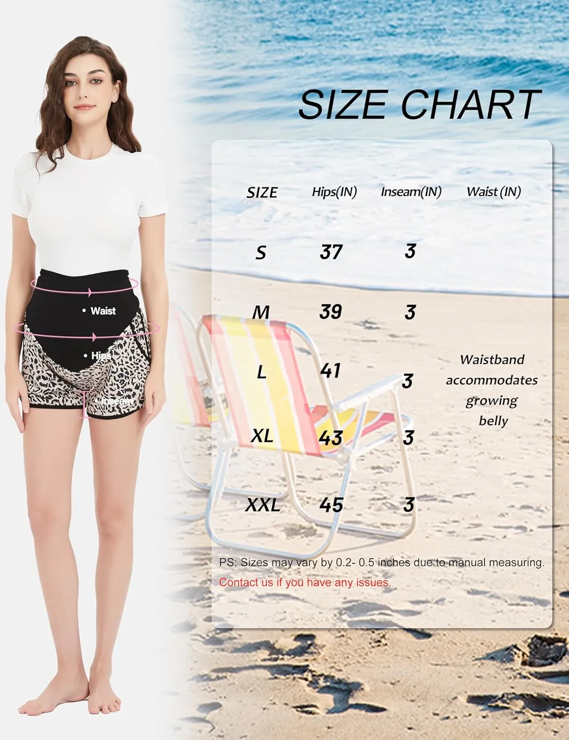 Maternity Shorts Comfy Over Belly Stretchy Fabric Wear Versatile Breathable Pregnancy Pant with Pockets