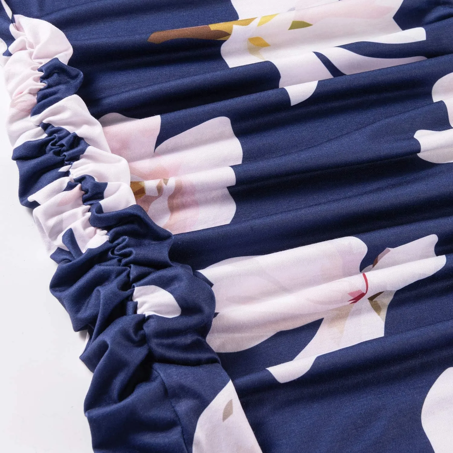 Maternity Tank Dress Ruched Sleeveless Mama Dress Pregnancy Baby Shower Dress