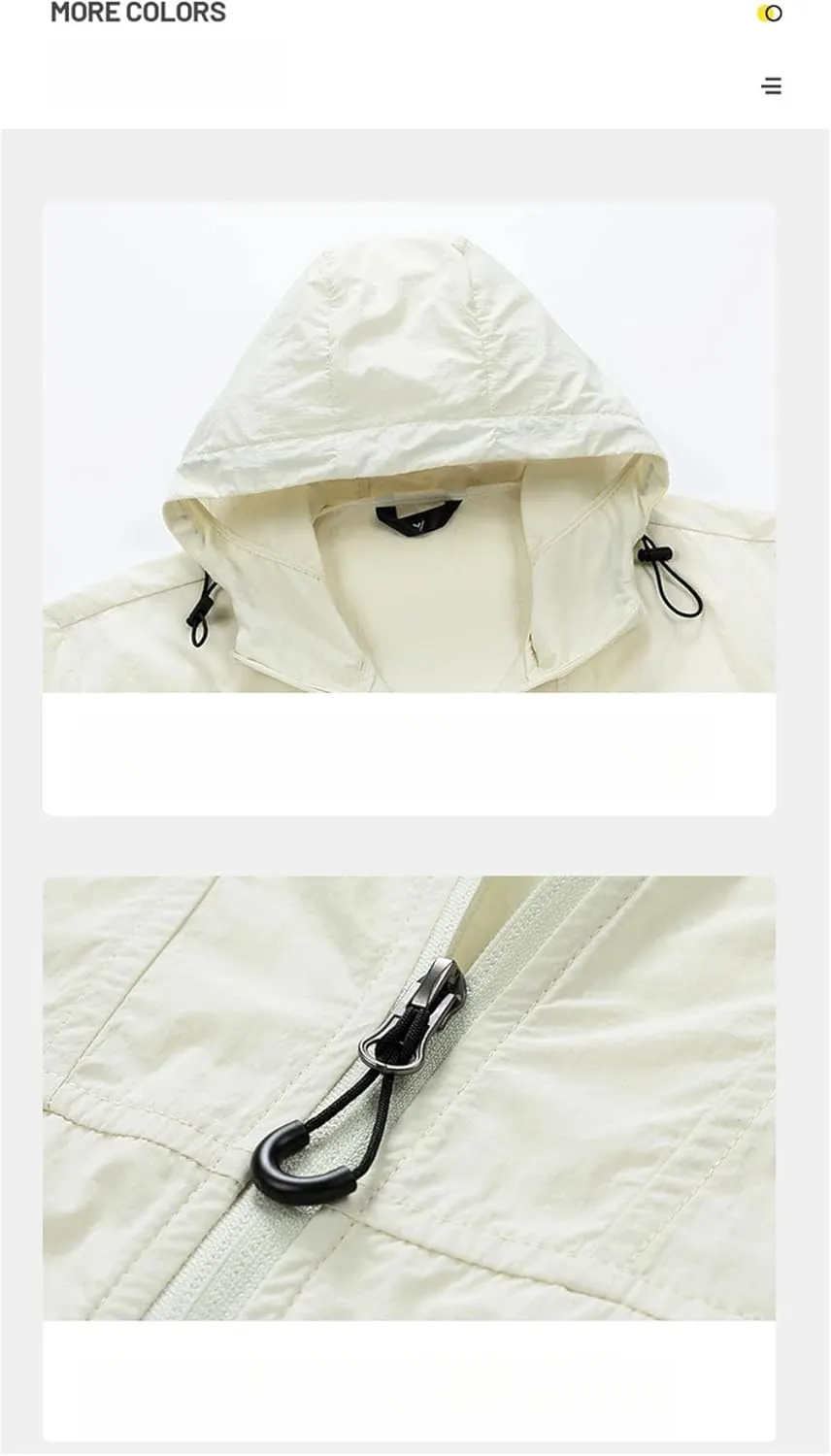 Men Solid Color Multi-Pocket Simple Jacket Tops Coat Men's Casual Fishing Camping Hooded Jacket
