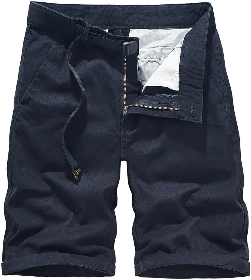 Mens 2024 Cargo Shorts Summer Fashion Solid Combat High Waisted Street Hipster Pants Tactical Versatile Jogger Hiking Shorts