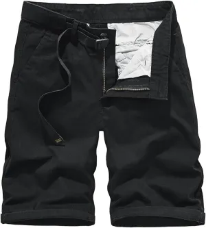 Mens 2024 Cargo Shorts Summer Fashion Solid Combat High Waisted Street Hipster Pants Tactical Versatile Jogger Hiking Shorts
