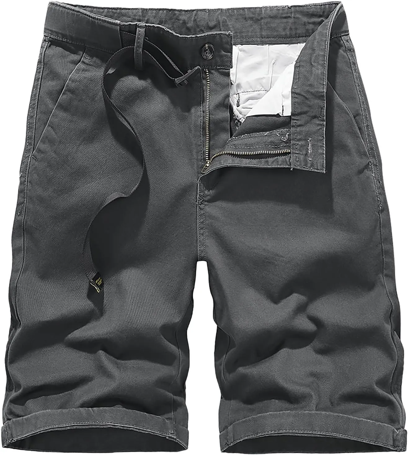 Mens 2024 Cargo Shorts Summer Fashion Solid Combat High Waisted Street Hipster Pants Tactical Versatile Jogger Hiking Shorts
