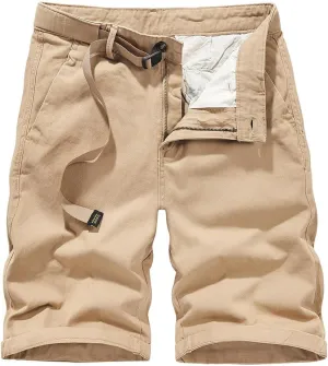 Mens 2024 Cargo Shorts Summer Fashion Solid Combat High Waisted Street Hipster Pants Tactical Versatile Jogger Hiking Shorts