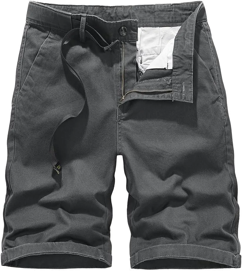 Mens 2024 Cargo Shorts Summer Fashion Solid Combat High Waisted Street Hipster Pants Tactical Versatile Jogger Hiking Shorts