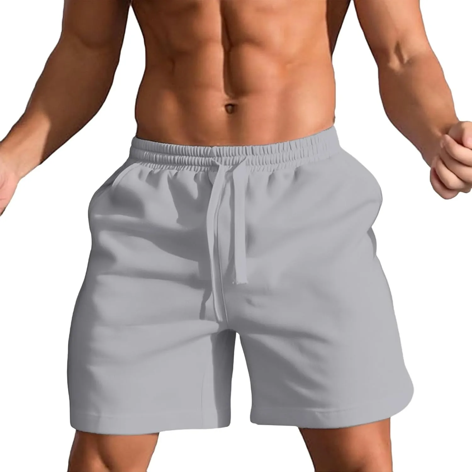 Men's Business Shorts Fashion Elastic Waist Drawstring Loose Fit Breathable Versatile Casaul Pants 2025 Summer Shorts