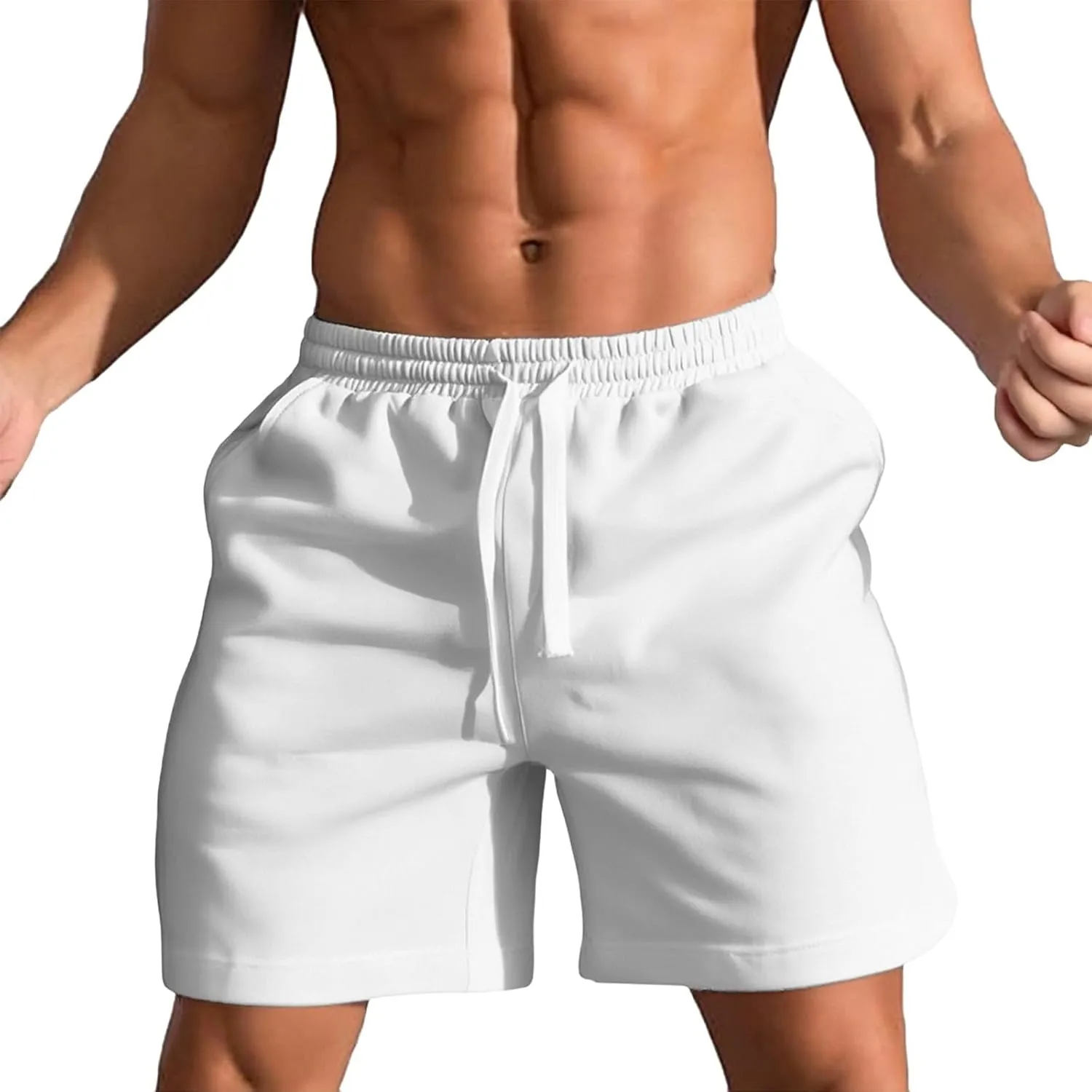 Men's Business Shorts Fashion Elastic Waist Drawstring Loose Fit Breathable Versatile Casaul Pants 2025 Summer Shorts