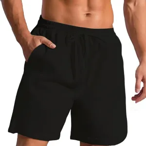 Men's Business Shorts Fashion Elastic Waist Drawstring Loose Fit Breathable Versatile Casaul Pants 2025 Summer Shorts