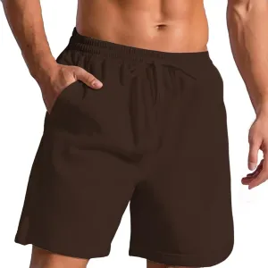 Men's Business Shorts Fashion Elastic Waist Drawstring Loose Fit Breathable Versatile Casaul Pants 2025 Summer Shorts