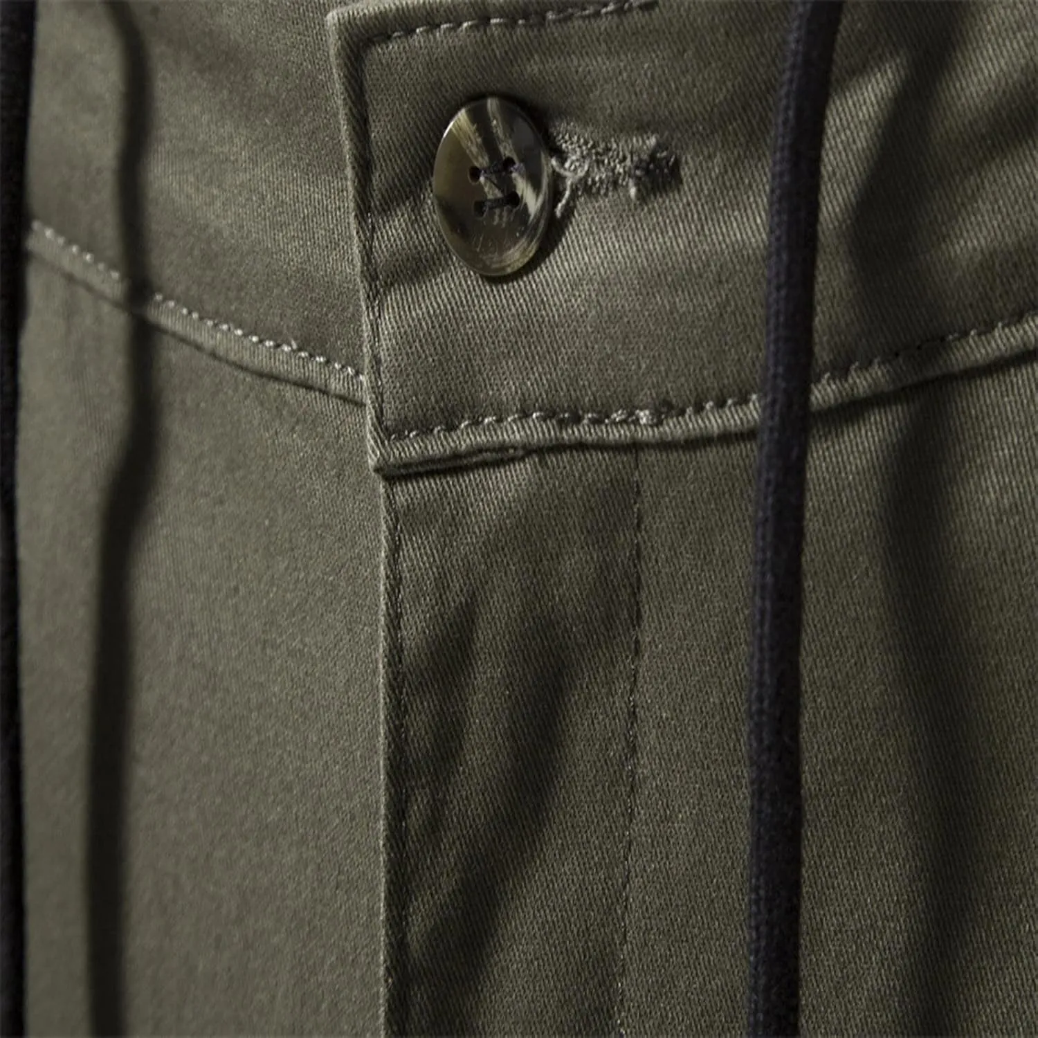 Mens Drawstring Versatile Cargo Pants Outdoor Casual Military Versatile Trouser Tactical Combat Fashion Solid Hiking Overalls