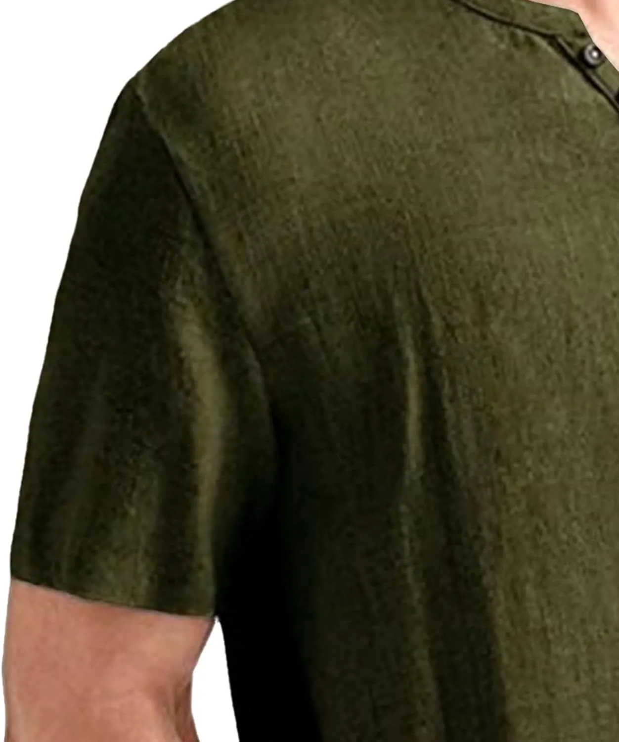 Men's Essential Casual Versatile Cotton Linen Tops Daily Personalized Fashion T-Shirt Summer Simple Beach Shirt
