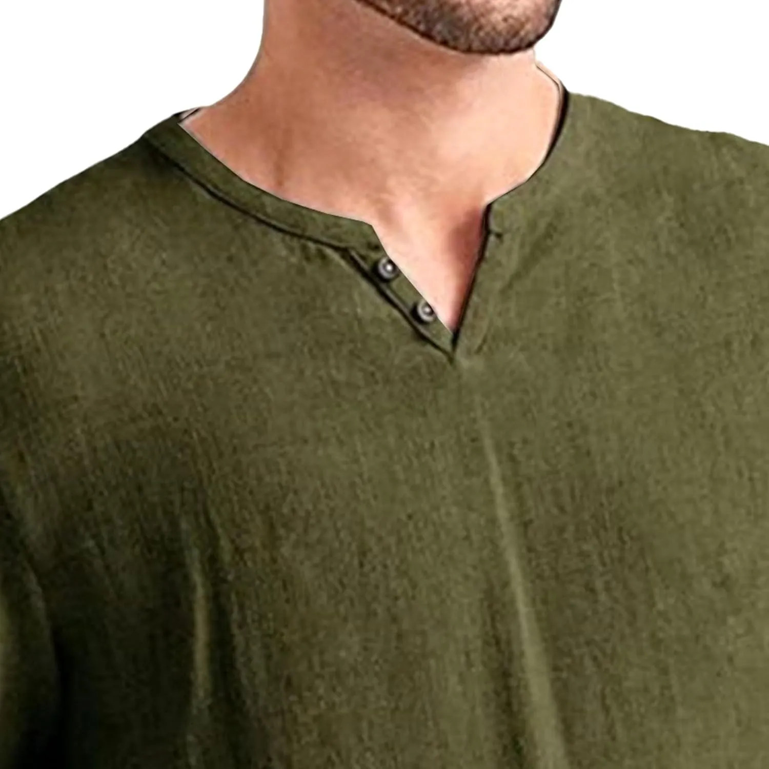 Men's Essential Casual Versatile Cotton Linen Tops Daily Personalized Fashion T-Shirt Summer Simple Beach Shirt