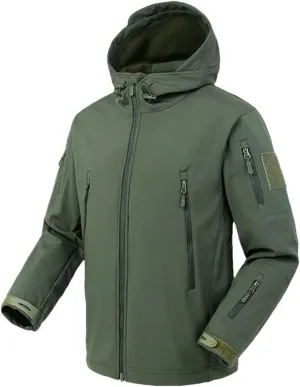 Men's Hooded Outdoor Jacket Solid Color Casual Loose Simple Warm Hooded Jacket