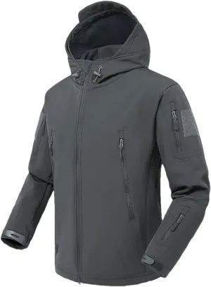 Men's Hooded Outdoor Jacket Solid Color Casual Loose Simple Warm Hooded Jacket
