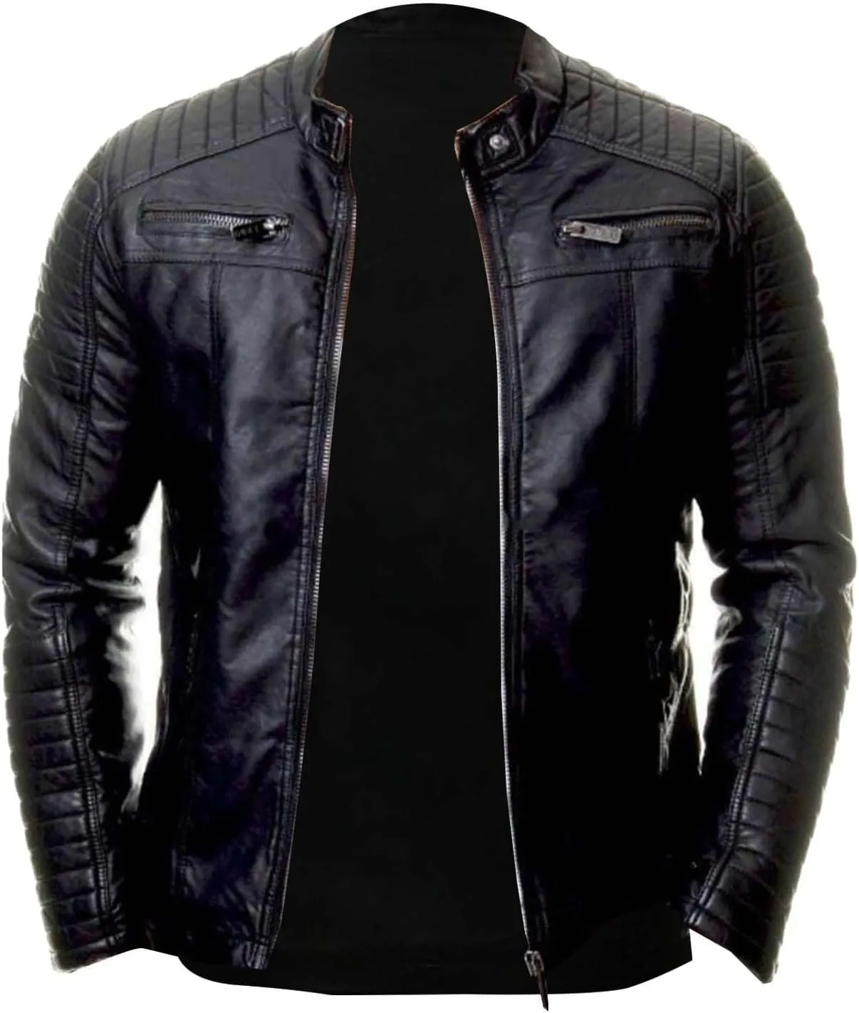 Mens Winter Jacket Casual Solid Coat Simple Sports Zipper Coat Pocket Baseball Clothes Flying Jacket Ski Jacket Men