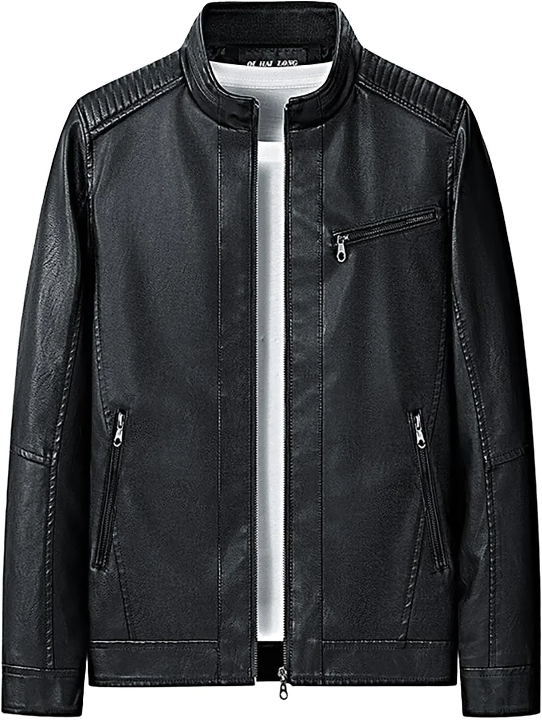 Mens Winter Jacket Casual Solid Coat Simple Sports Zipper Coat Pocket Baseball Clothes Flying Jacket Ski Jacket Men