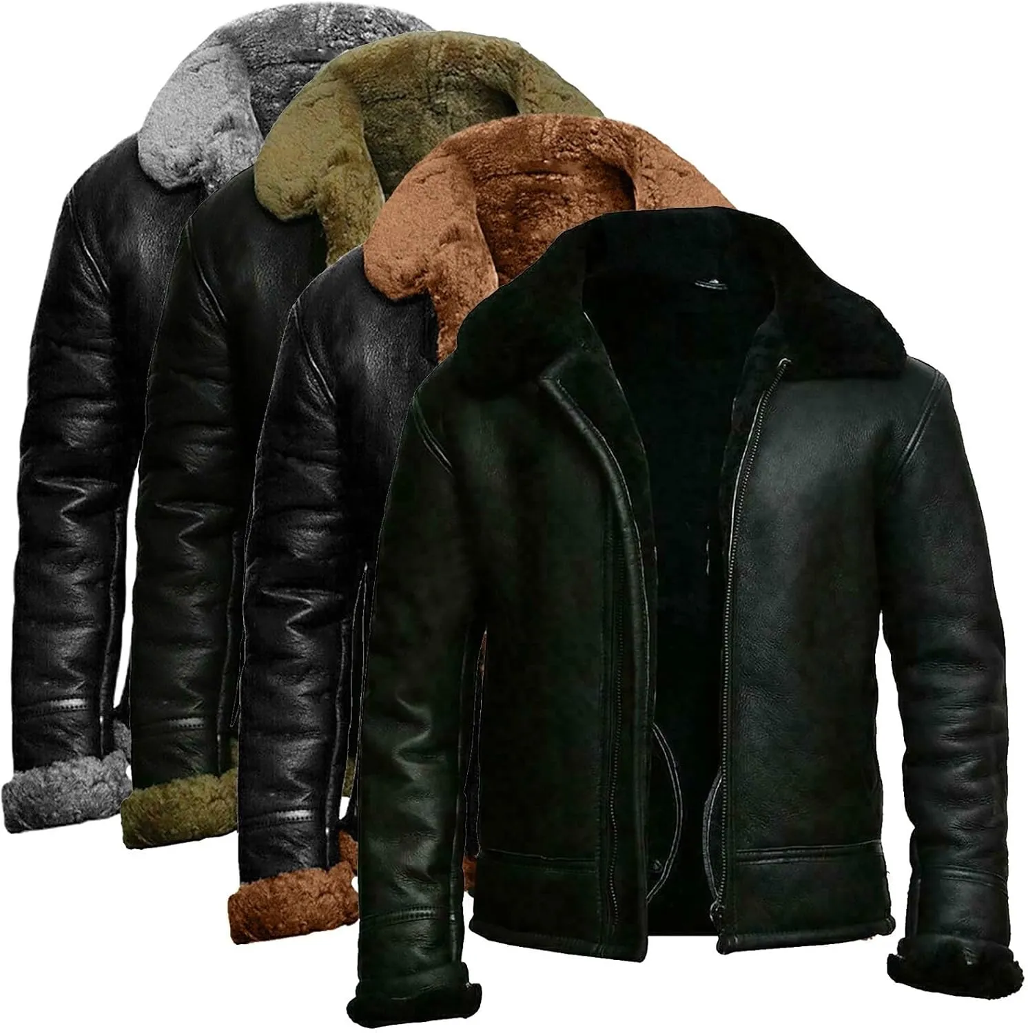 Mens Winter Jacket Casual Solid Coat Simple Sports Zipper Coat Pocket Baseball Clothes Flying Jacket Ski Jacket Men