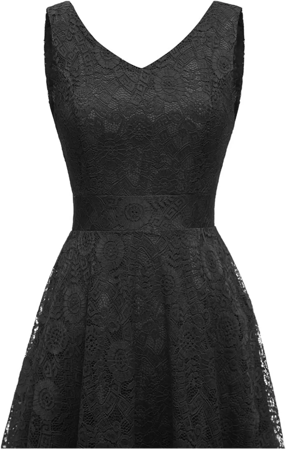 MllesReve Elegant Women Floral Lace Formal Party Dress Asymmetrical Handkerchief Dress Swing Midi Dress