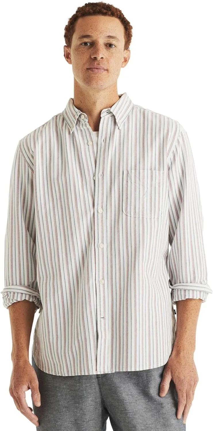 NAUTICA Men's Classic Fit Long Sleeve Button Down Shirt