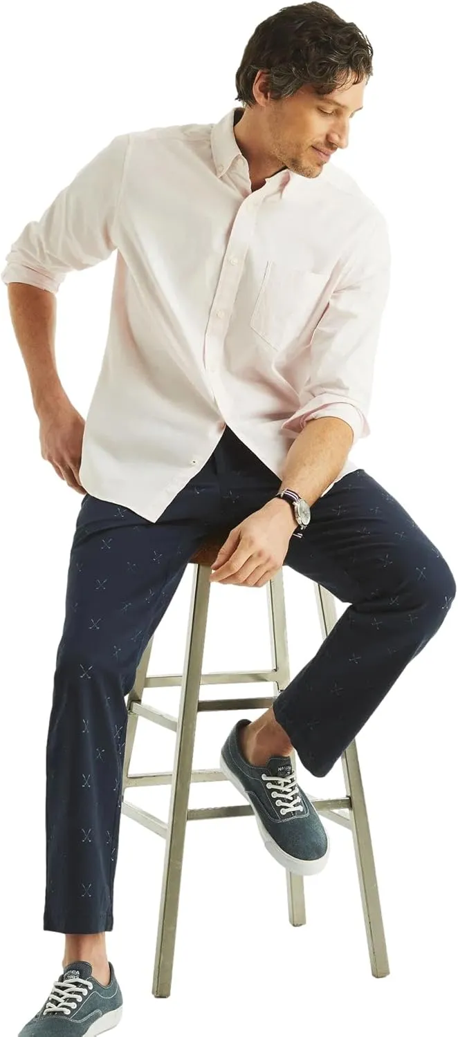 NAUTICA Men's Classic Fit Long Sleeve Button Down Shirt