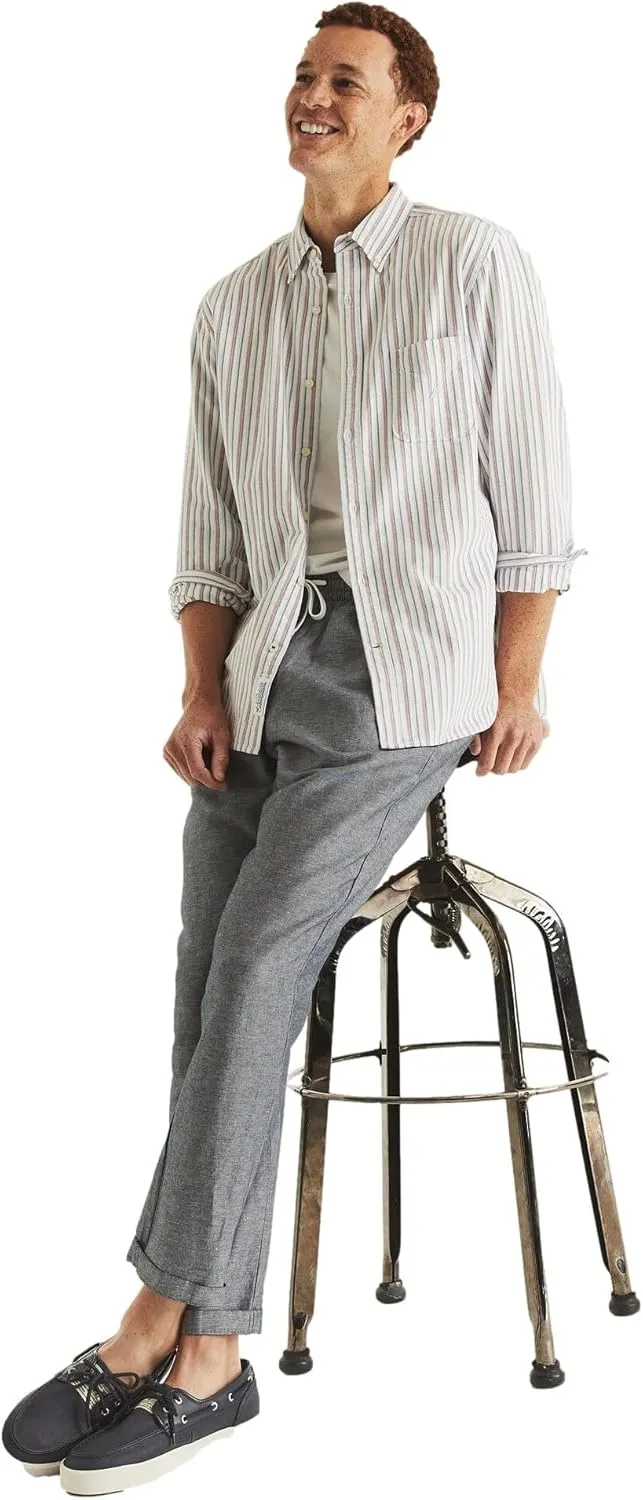 NAUTICA Men's Classic Fit Long Sleeve Button Down Shirt