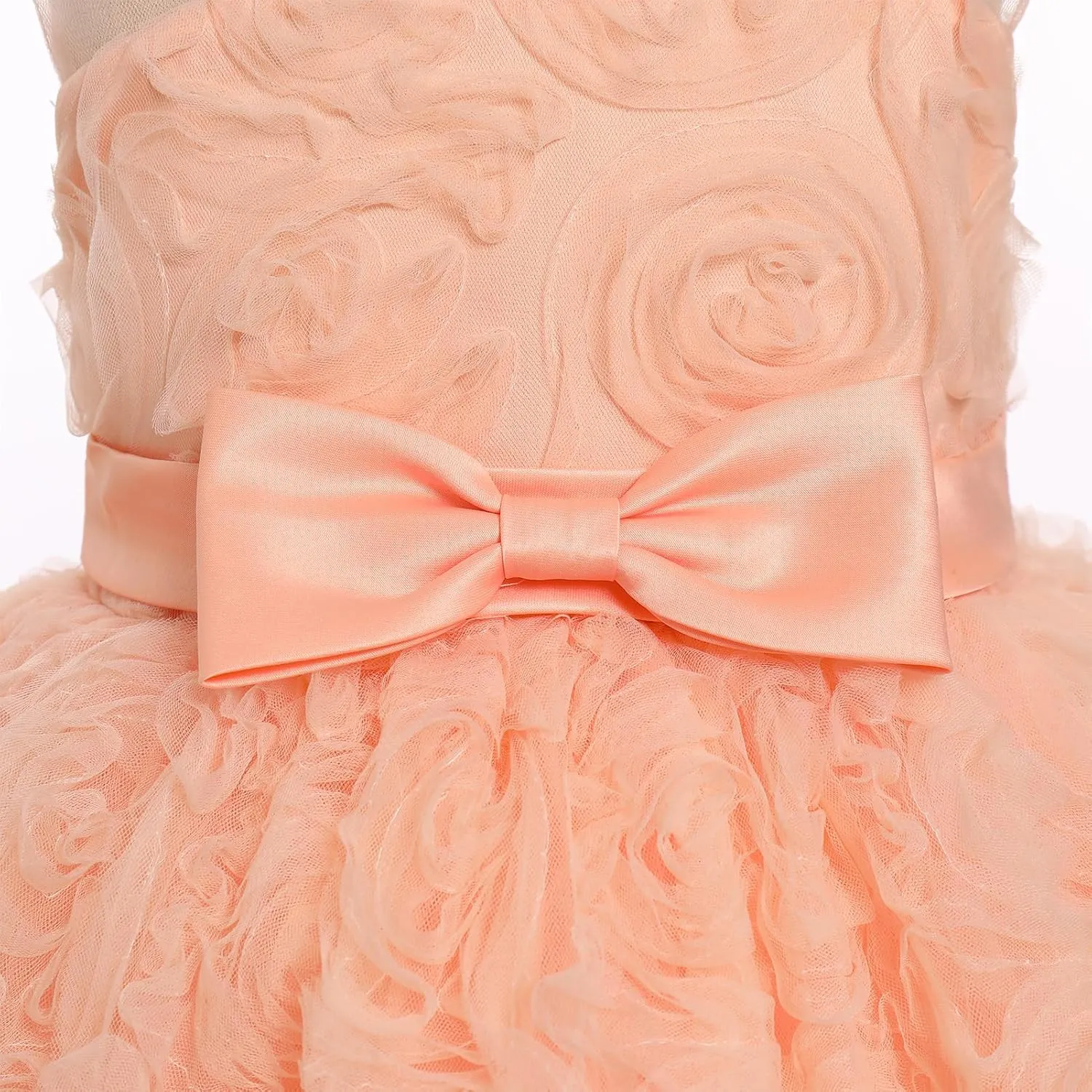 OBEEII Formal Dress Toddler Girls Pageant Dress Flower Girl Dress Wedding Elegant Bowknot Tutu Dress Birthday Communion Gown