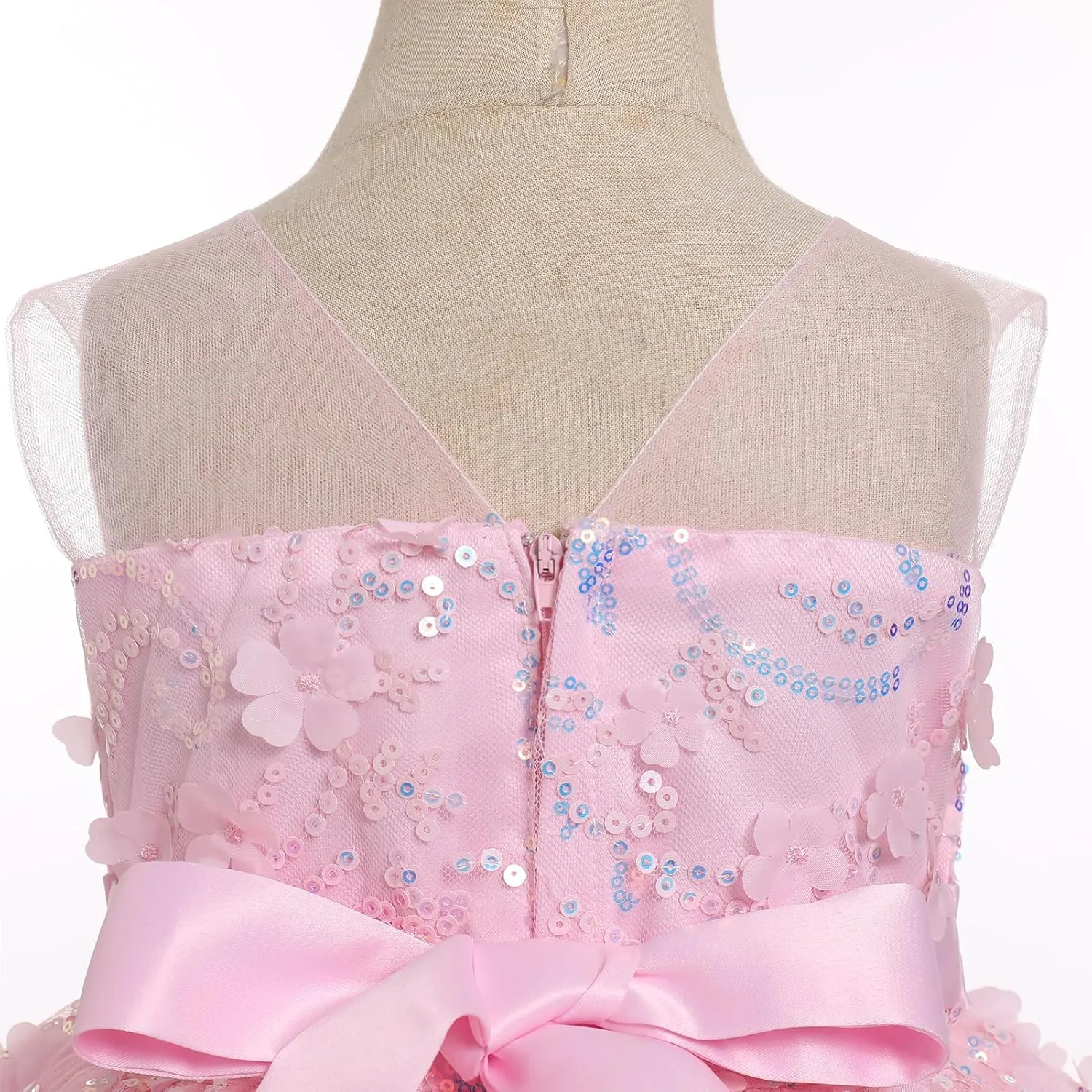 OBEEII Formal Dress Toddler Girls Pageant Dress Flower Girl Dress Wedding Elegant Bowknot Tutu Dress Birthday Communion Gown