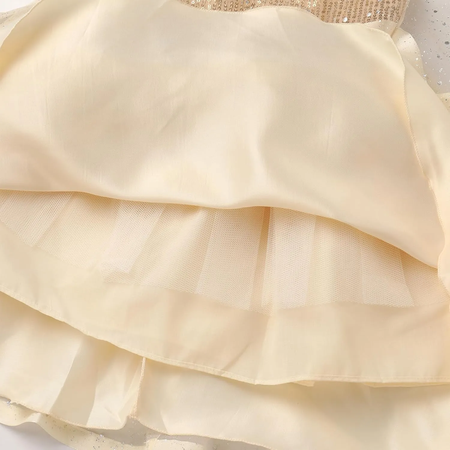 OBEEII Toddler Girls Pageant Dress Princess Sequin Tulle Tutu Dress Birthday Party Photoshoot Dress Glitter Flower Girl Dress