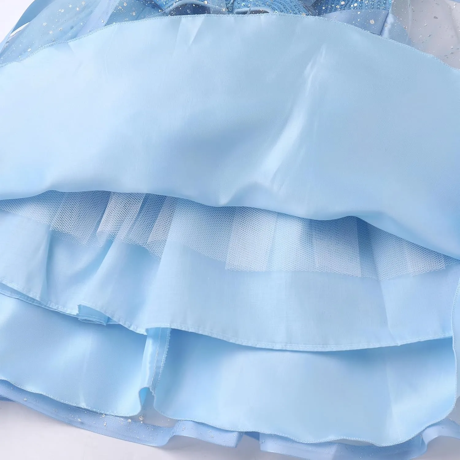 OBEEII Toddler Girls Pageant Dress Princess Sequin Tulle Tutu Dress Birthday Party Photoshoot Dress Glitter Flower Girl Dress
