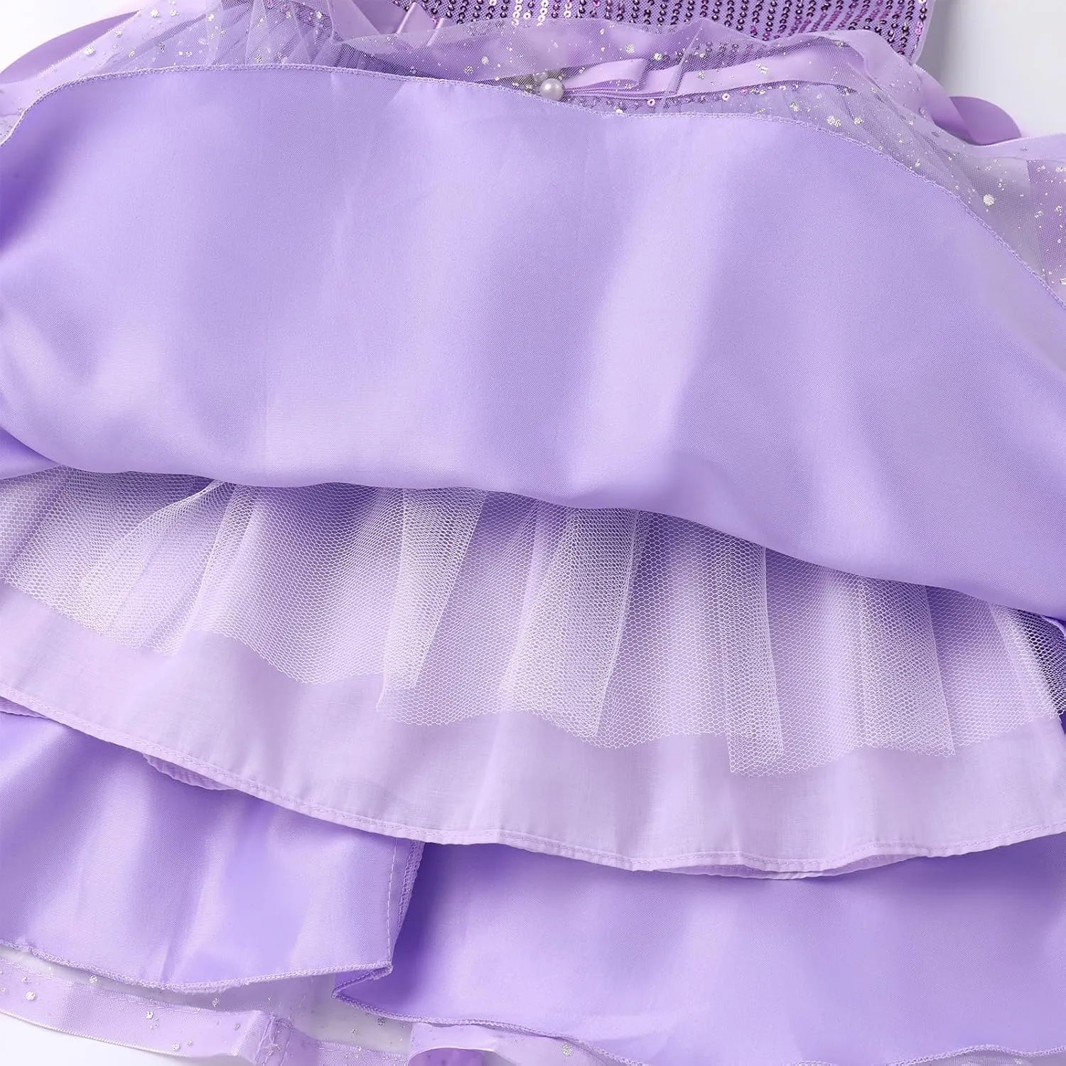 OBEEII Toddler Girls Pageant Dress Princess Sequin Tulle Tutu Dress Birthday Party Photoshoot Dress Glitter Flower Girl Dress