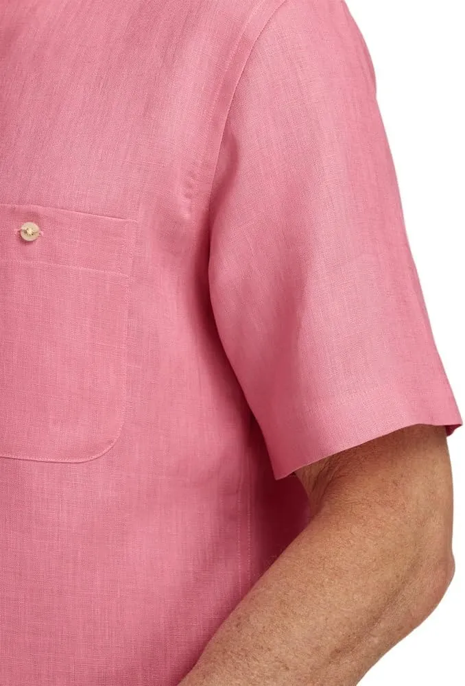 Paul Fredrick Men's Classic Fit Linen Solid Casual Shirt