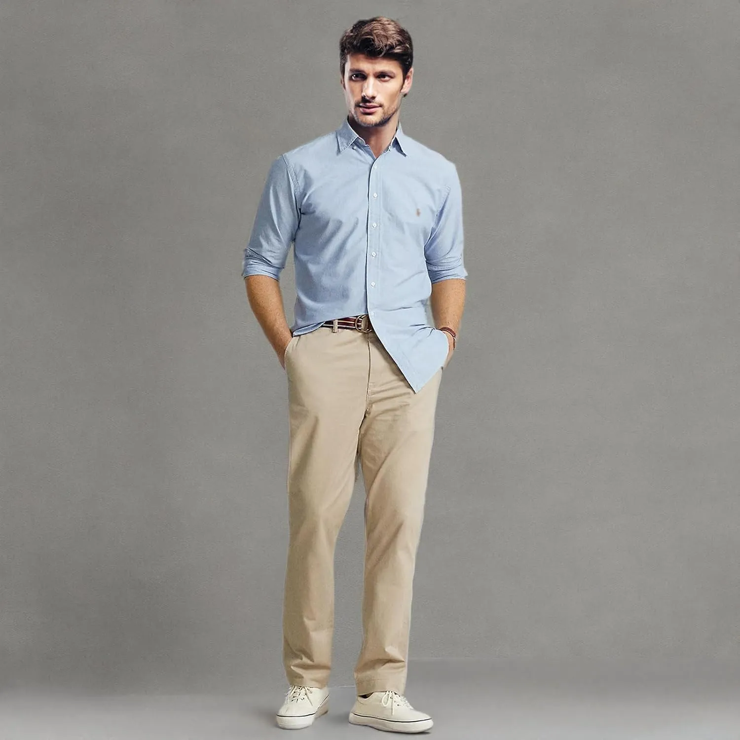 Polo Men's Long Sleeve Classic Oxford Shirt