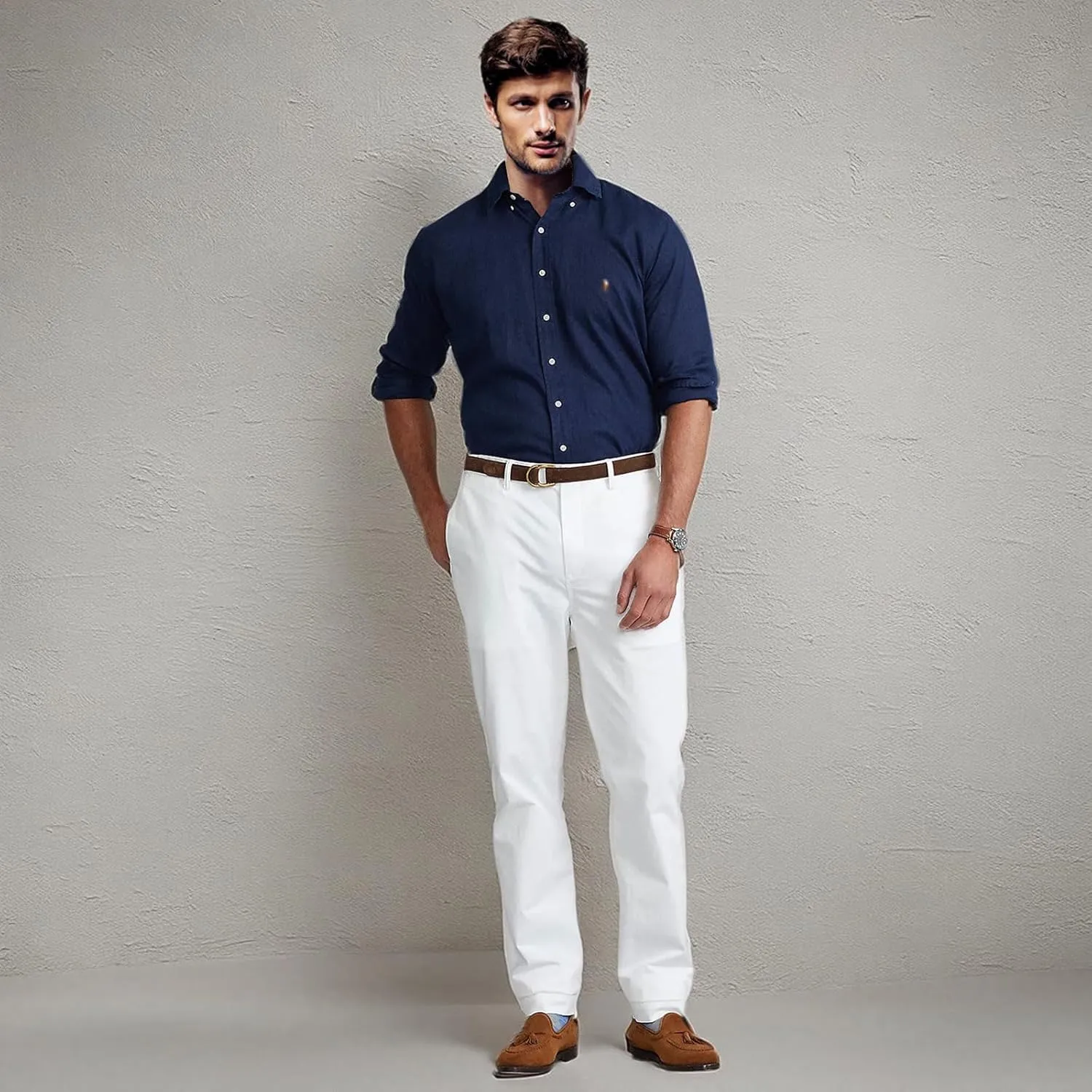 Polo Men's Long Sleeve Classic Oxford Shirt