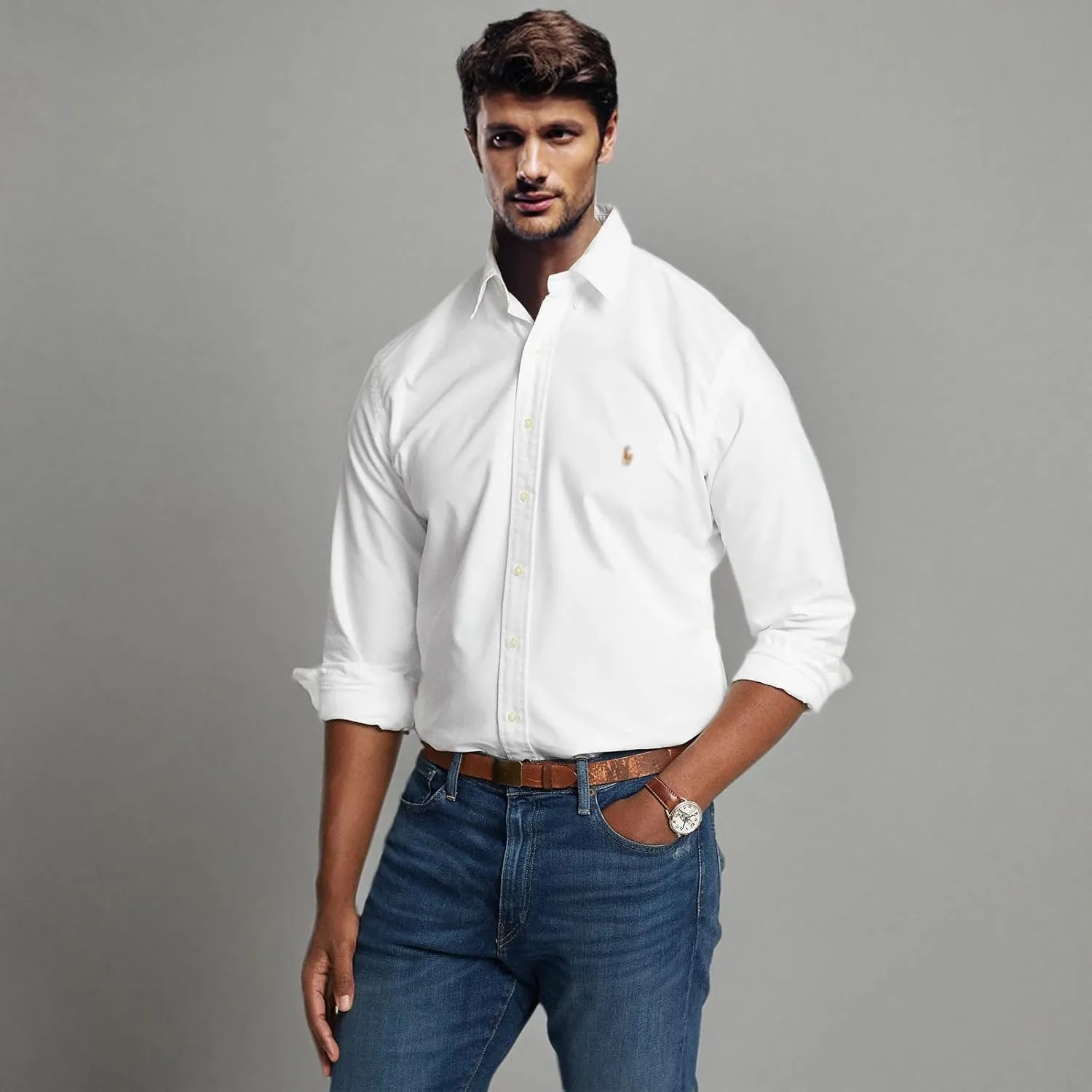 Polo Men's Long Sleeve Classic Oxford Shirt