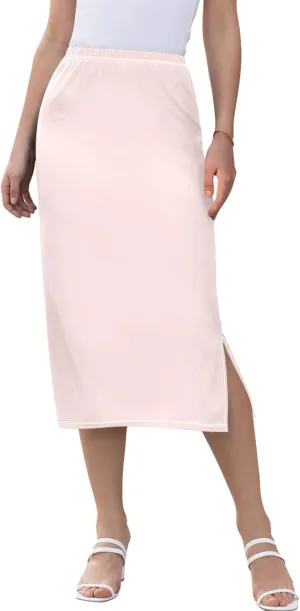 Purple Red Yellow Glitter Side Slit Midi Skirts Women Pencil Straight Skirt Elastic Waist Cute Beach Skirts S