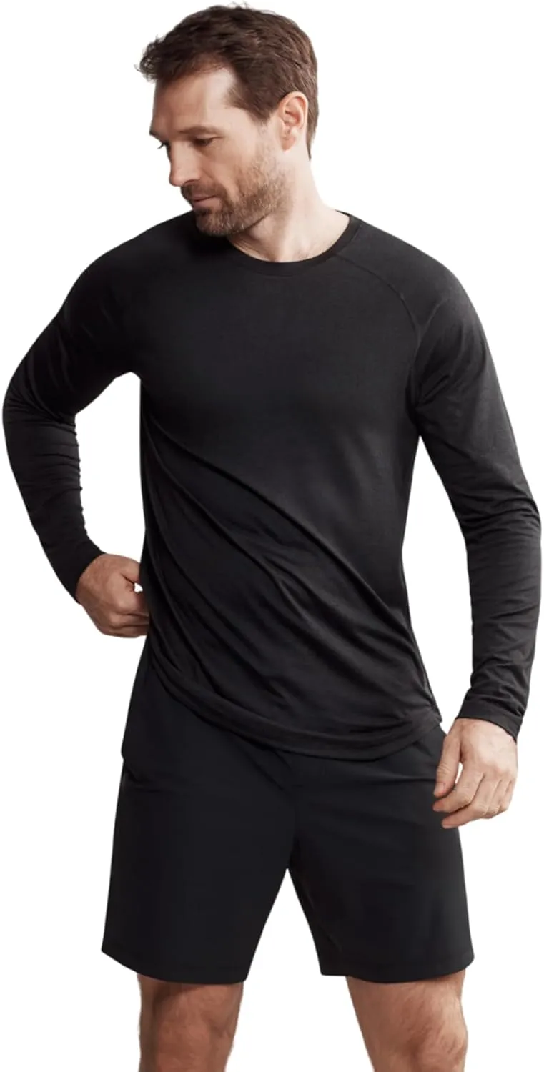 Rhone Atmosphere Long Sleeve Tee - Ultra-Soft Everyday Mens Shirts, Lightweight, Moisture-Wicking, Anti-Odor