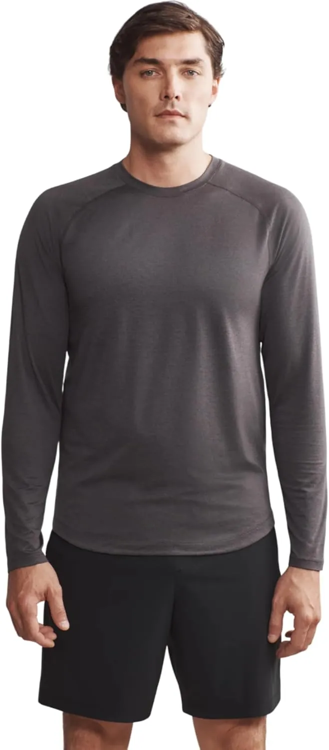Rhone Atmosphere Long Sleeve Tee - Ultra-Soft Everyday Mens Shirts, Lightweight, Moisture-Wicking, Anti-Odor