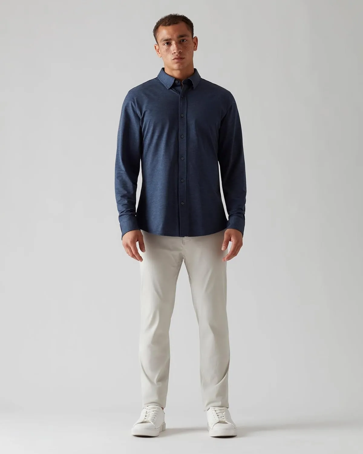 Rhone Men's Commuter Shirt, Performance Dress Shirts for Men, Machine Washable, Wrinkle Resistant, Slim Fit Button Down Shirt