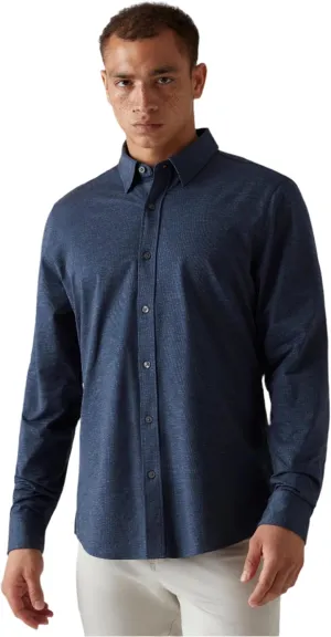 Rhone Men's Commuter Shirt, Performance Dress Shirts for Men, Machine Washable, Wrinkle Resistant, Slim Fit Button Down Shirt