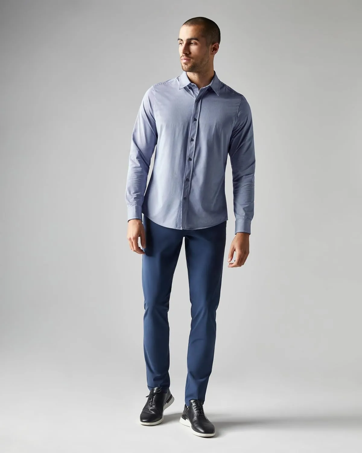 Rhone Men's Commuter Shirt, Performance Dress Shirts for Men, Machine Washable, Wrinkle Resistant, Slim Fit Button Down Shirt