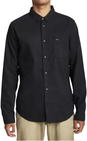 RVCA Men's Thatll Do Stretch Long Sleeve Woven Button Front Shirt