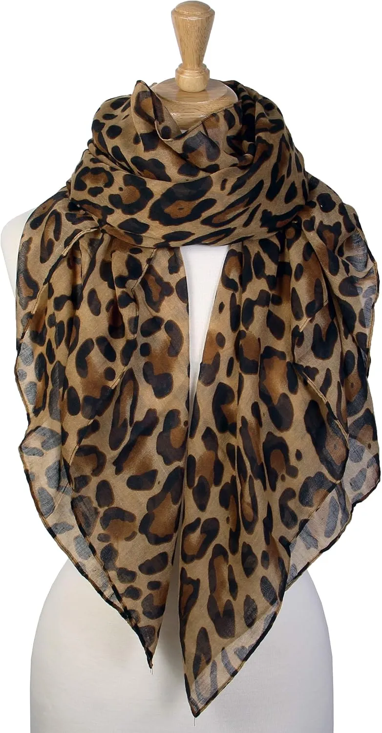 Scarfand's Leopard Print Fashion Scarves Versatile Shawl & Wraps