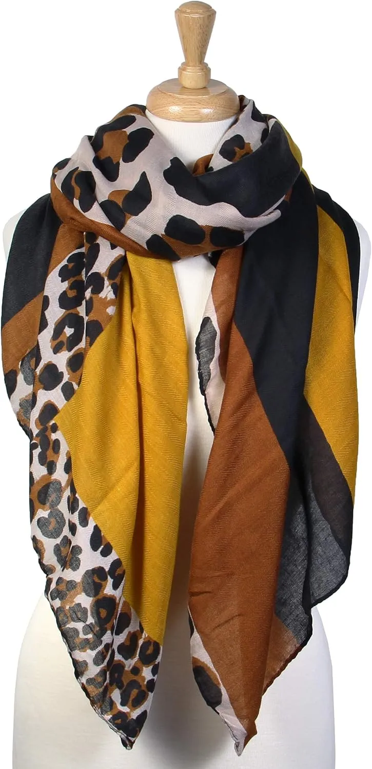 Scarfand's Leopard Print Fashion Scarves Versatile Shawl & Wraps