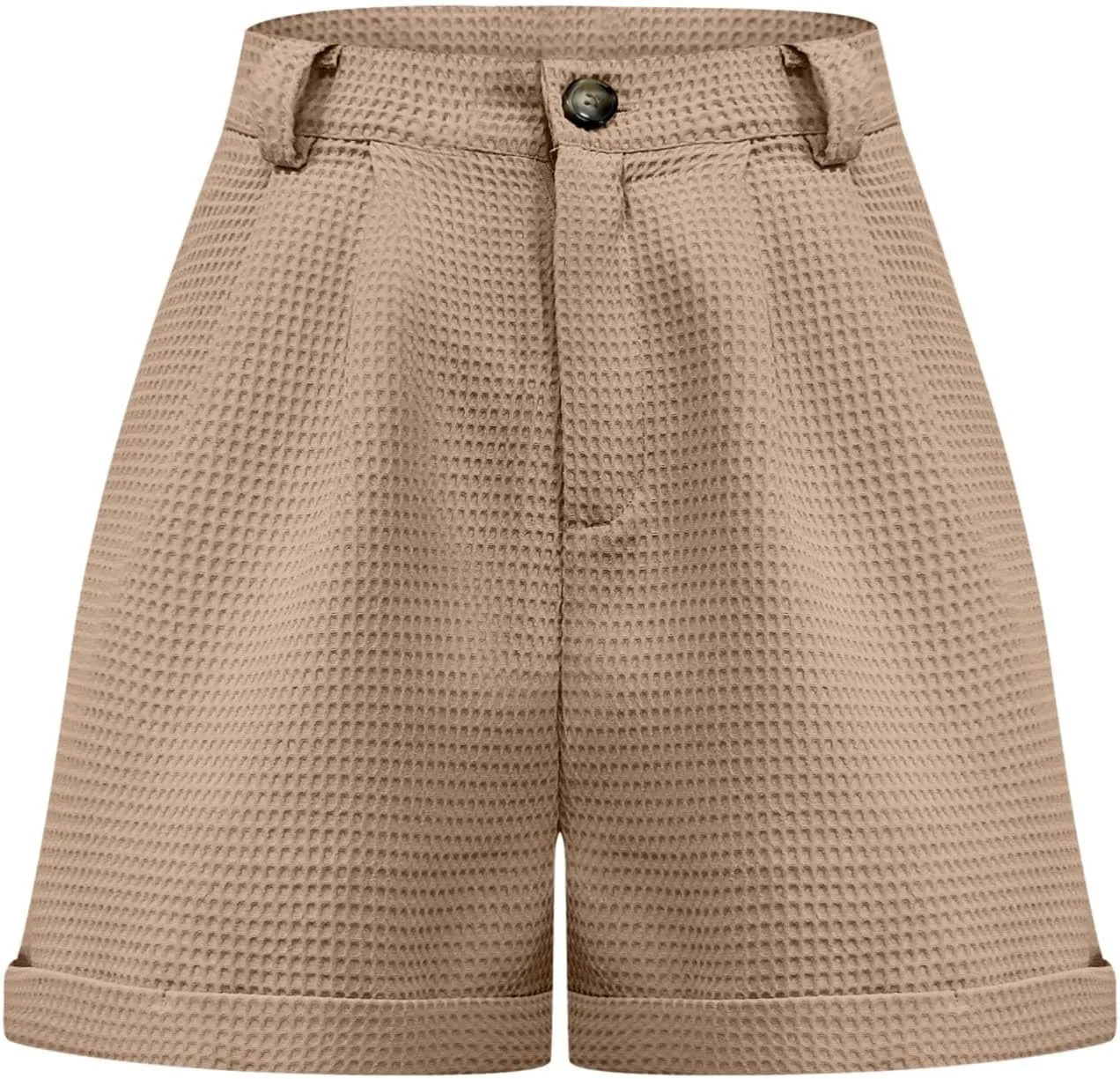 Shorts for Women Trendy Summer High Waisted Button Solid A-Line Shorts Dressy Casual Work Versatile Cute Comfy Shorts