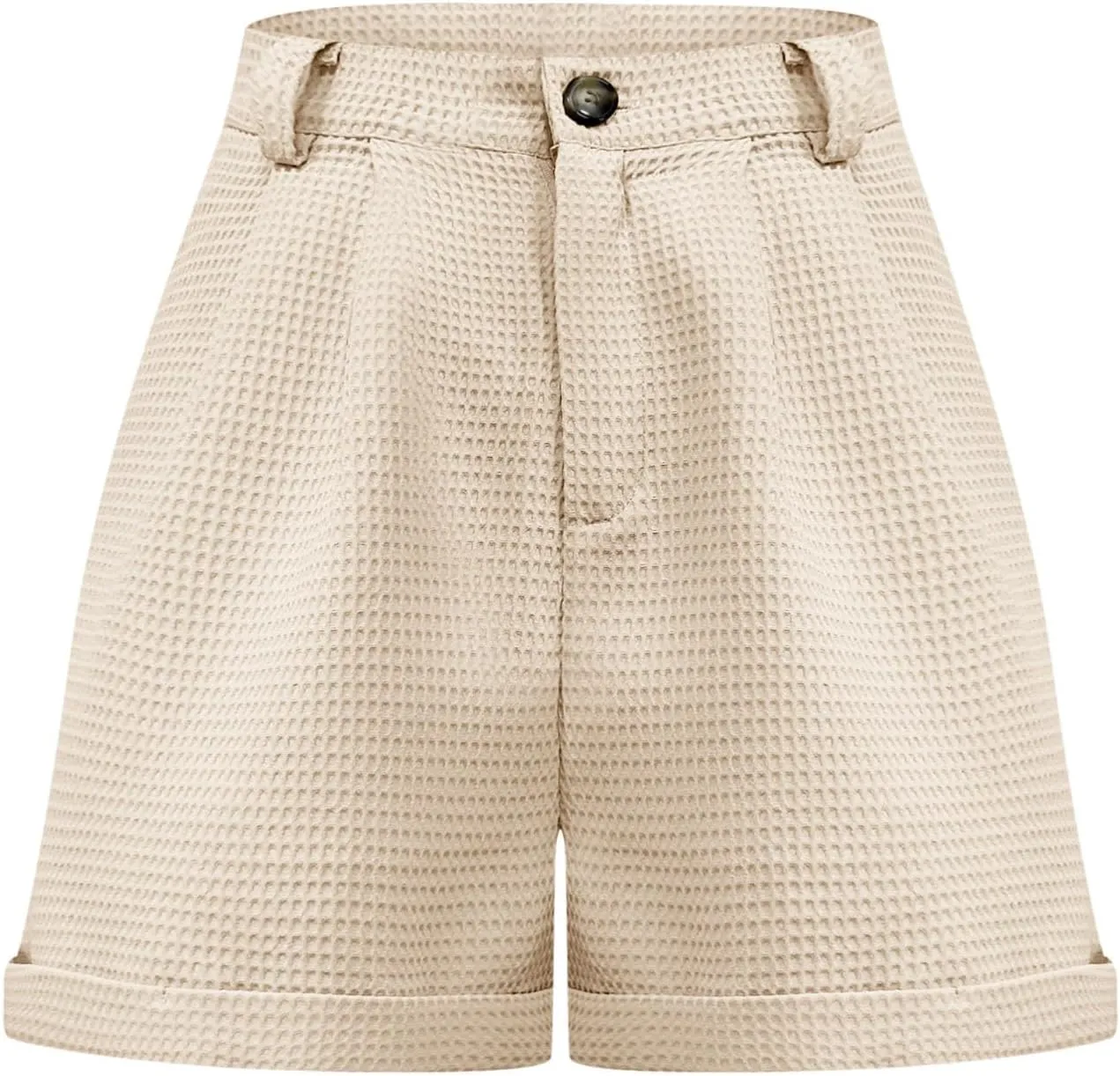 Shorts for Women Trendy Summer High Waisted Button Solid A-Line Shorts Dressy Casual Work Versatile Cute Comfy Shorts