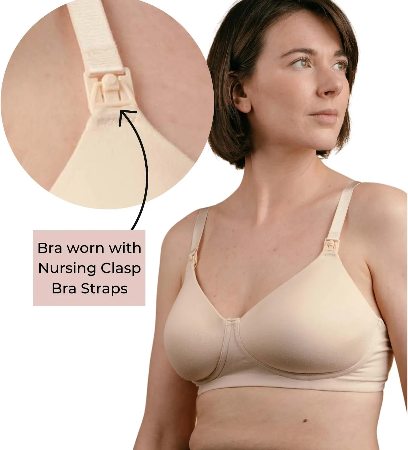Simple Wishes Maternity, Nursing & Wire Free T-Shirt Bra |Wearable Pump Bra