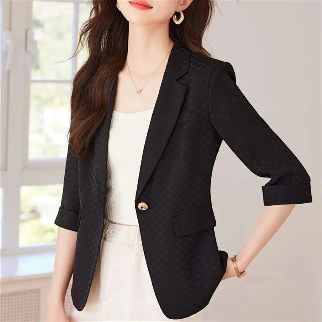 Spring Summer Women Blazer Business Work Wear Suit Jacket Office Ladies Professional Blazer Coat