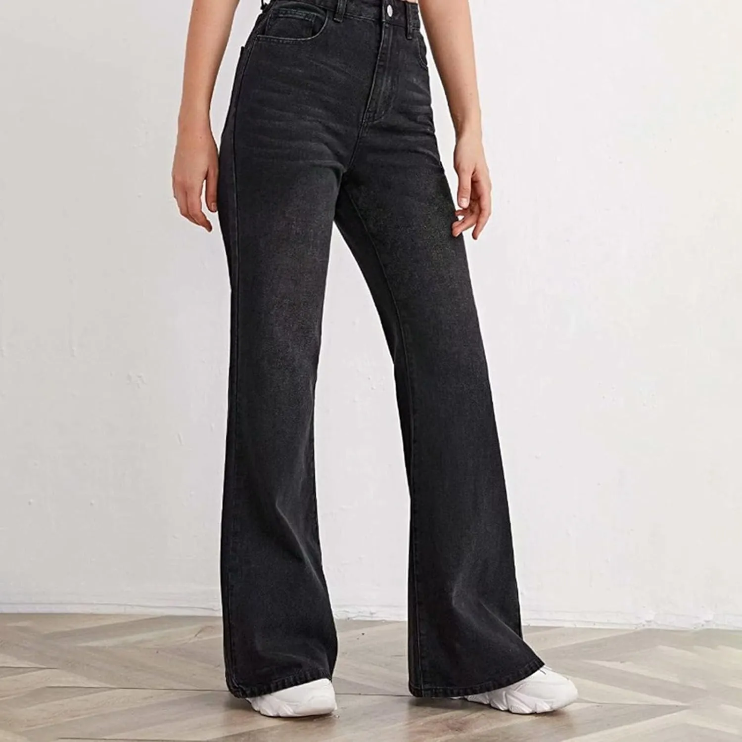 Sweatpant Wide Leg Pants for Women's High Waisted with Pockets Sweatpants That Look Like Jeans, Boyfriend Jeans