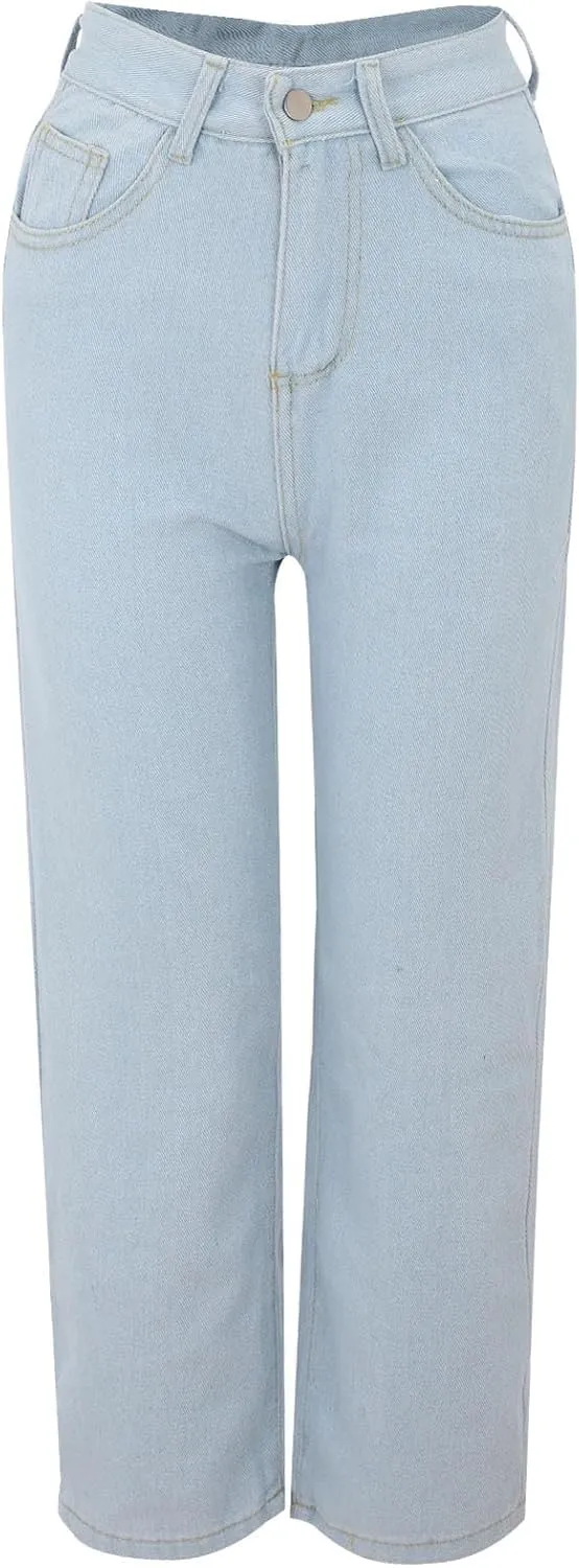 Sweatpants Jeans for Women Soft High Waisted Wide Leg Baggy Jeans Plus Size That Look Like Jeans Boyfriend Jeans Comfy Denim
