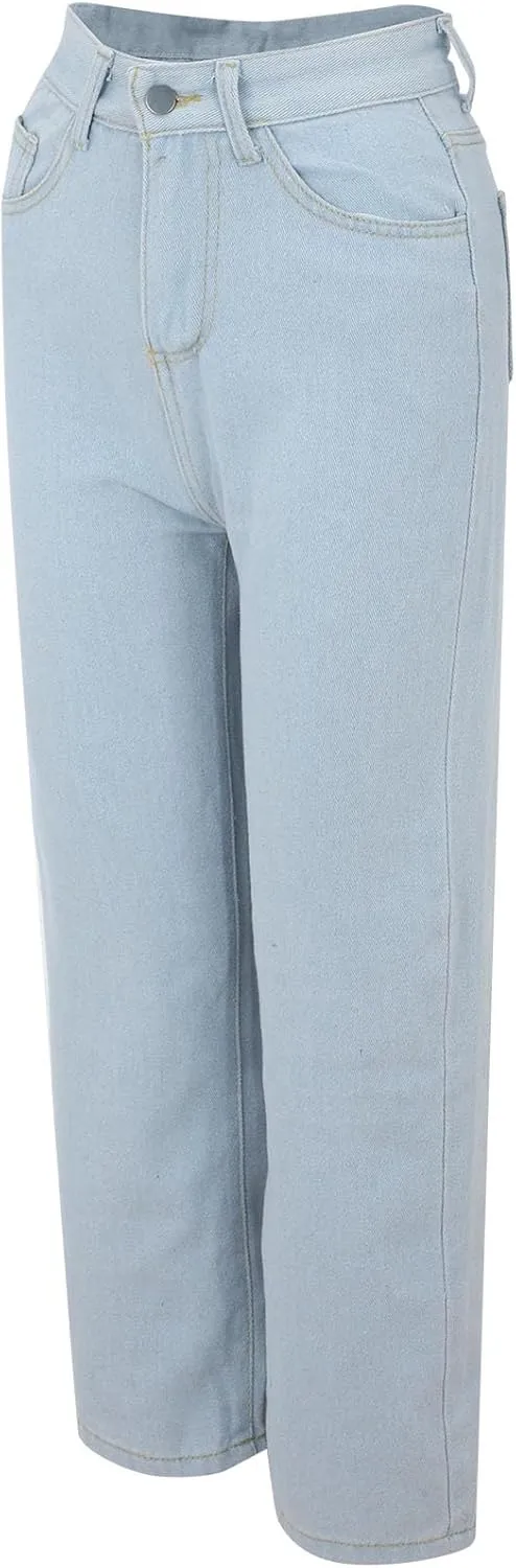 Sweatpants Jeans for Women Soft High Waisted Wide Leg Baggy Jeans Plus Size That Look Like Jeans Boyfriend Jeans Comfy Denim