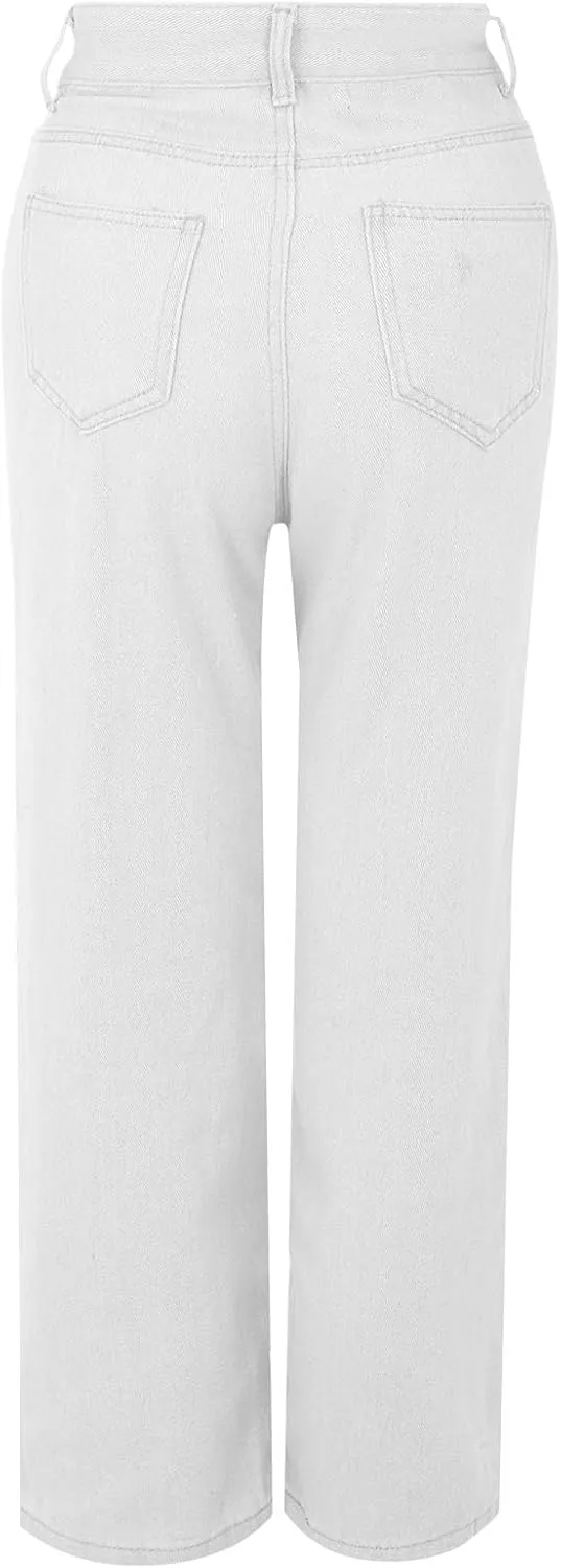 Sweatpants Jeans for Women Soft High Waisted Wide Leg Baggy Jeans Plus Size That Look Like Jeans Boyfriend Jeans Comfy Denim